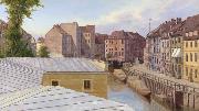 Eduard Gaertner Friedrichsgracht in Berlin oil